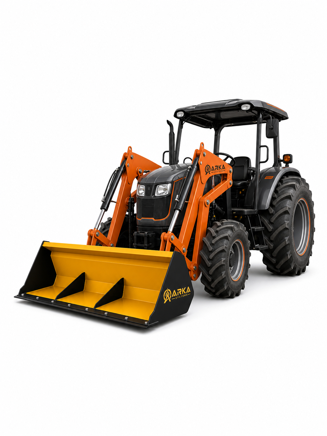 ARKA heavy-duty tractor front loader with hydraulic bucket